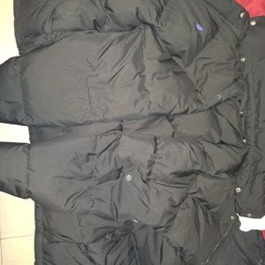 black and blue polo jacket